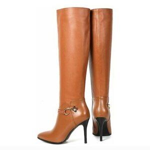 NIB  Women's Knee High Boots Size 6 Caramel Brown